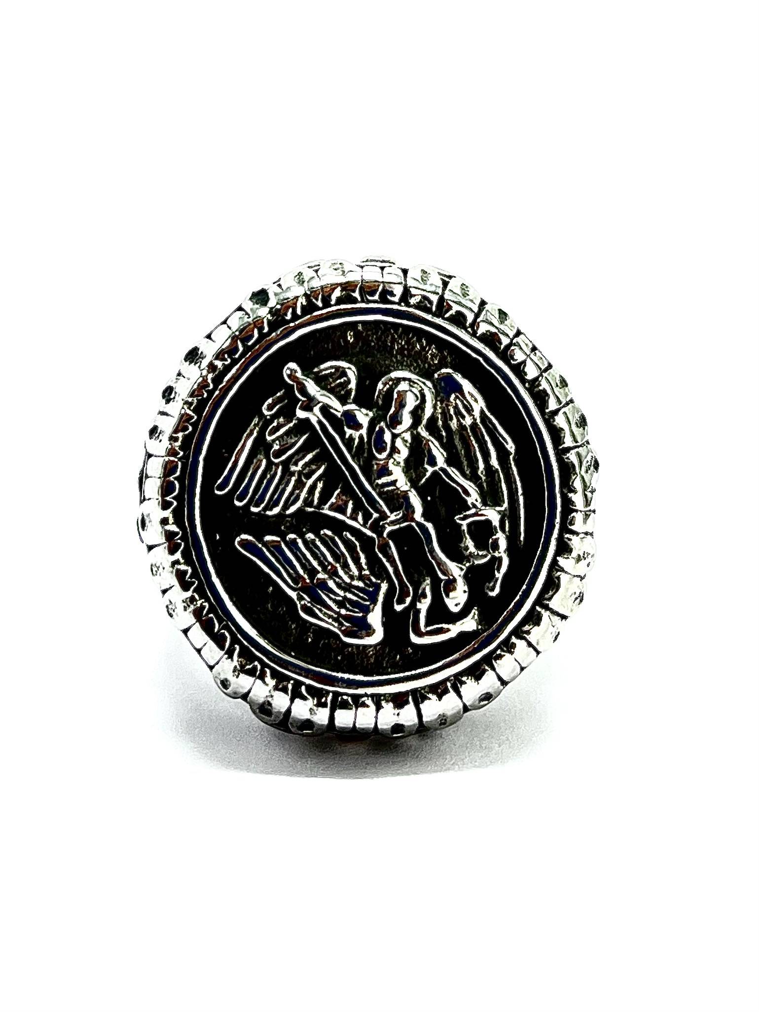 Anillo Ángel En Acero Inoxidable Diseño Michael Protect - Imagen 3