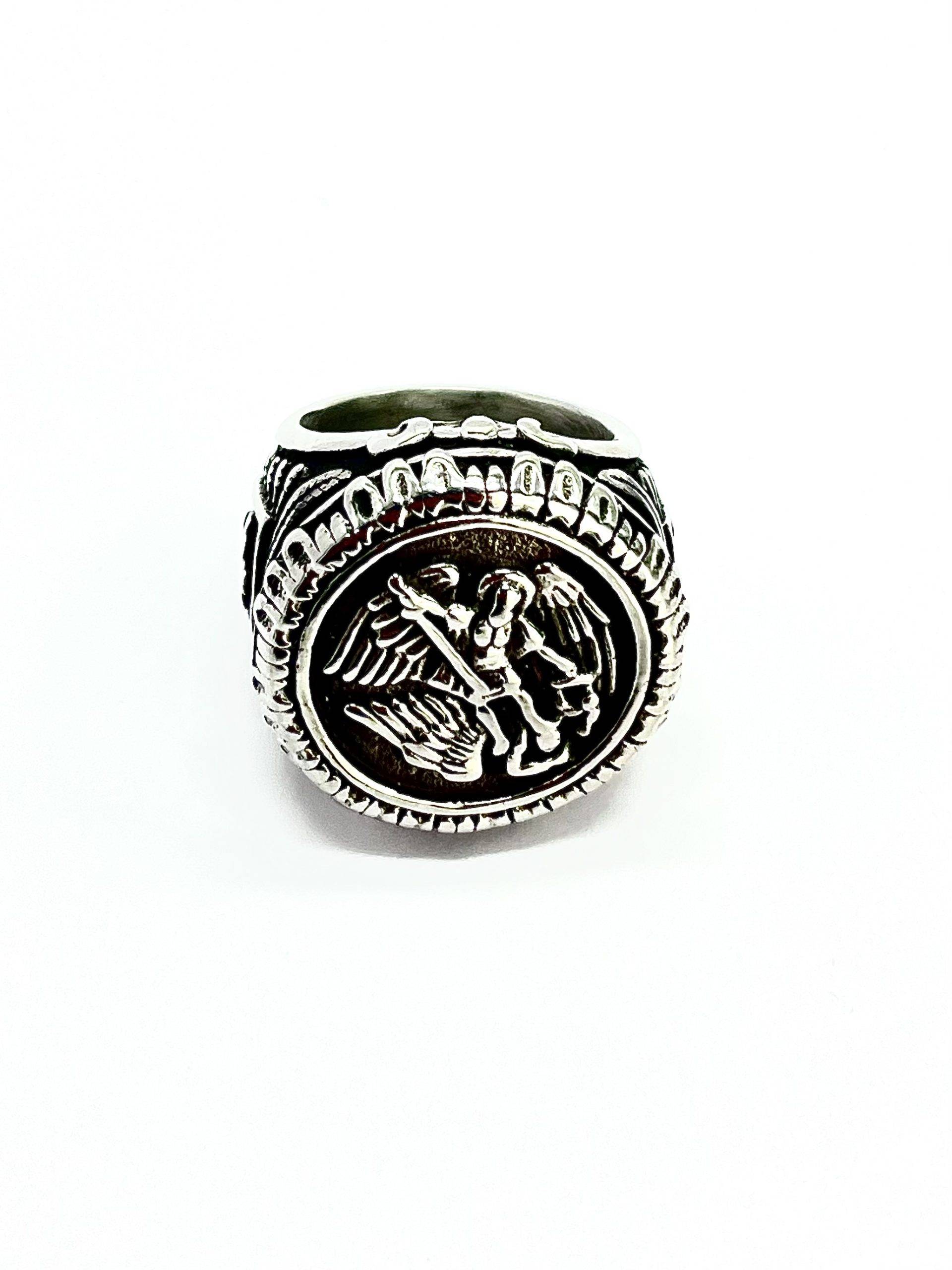 Anillo Ángel En Acero Inoxidable Diseño Michael Protect - Imagen 4