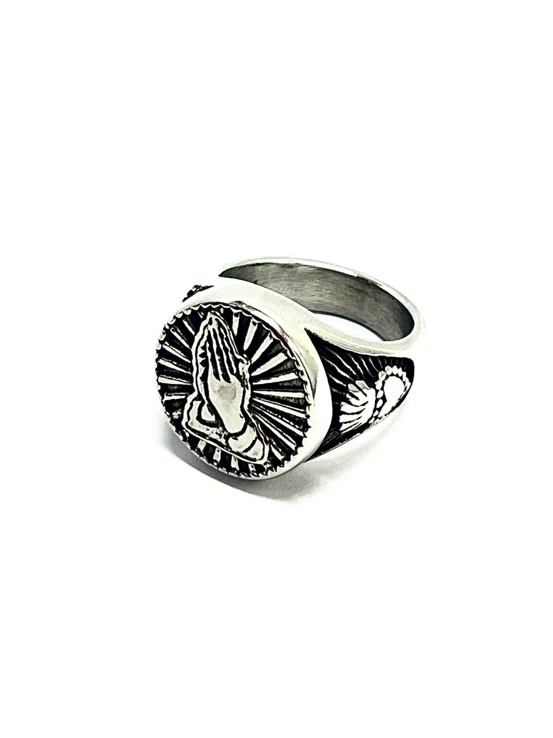 Anillo Modelo Manos Rezando Colección Religioso - Imagen 2
