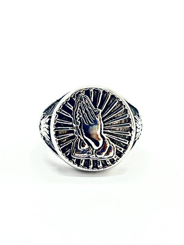 Anillo Modelo Manos Rezando Colección Religioso - Imagen 4