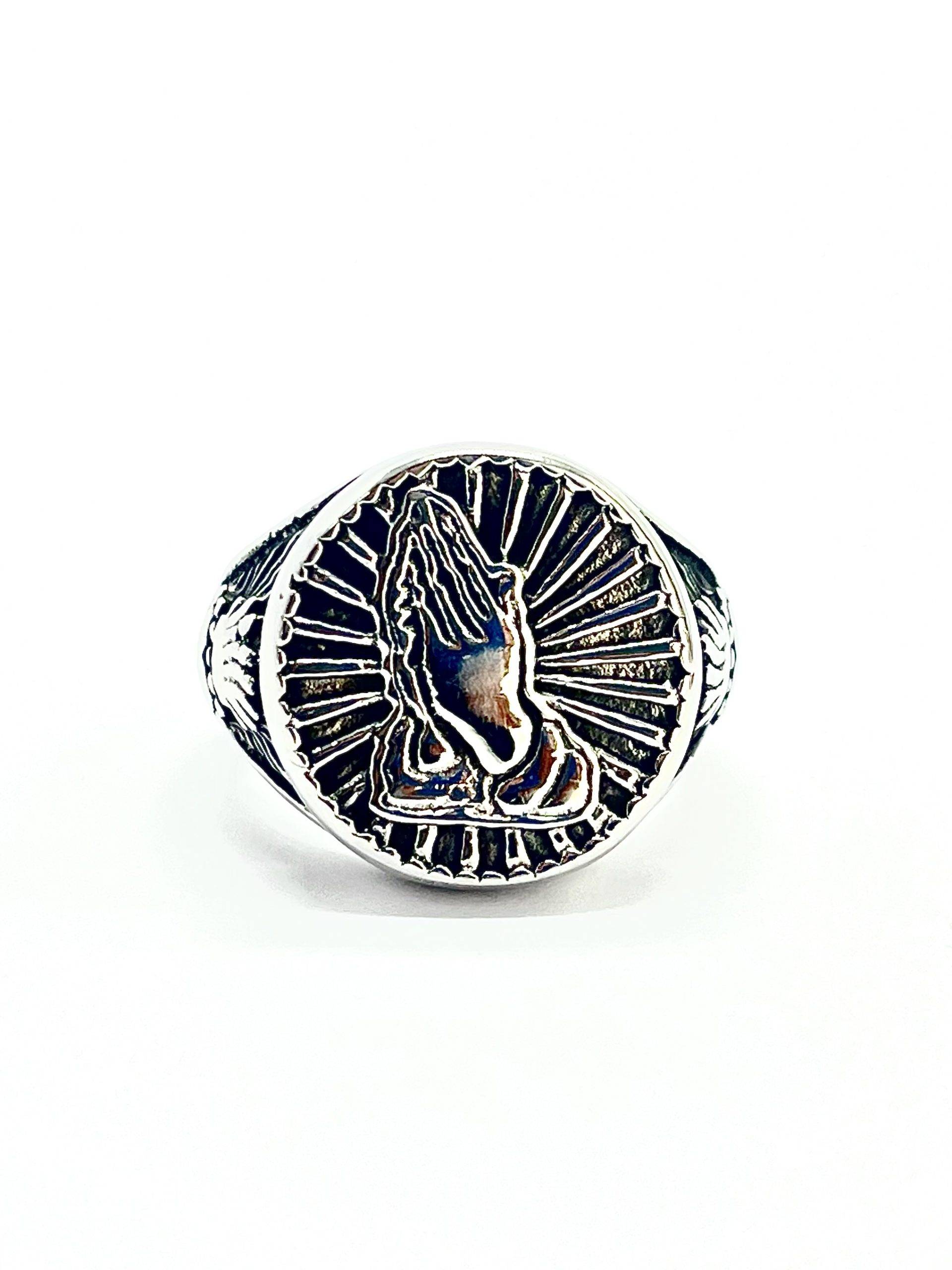 Anillo Modelo Manos Rezando Colección Religioso - Imagen 4