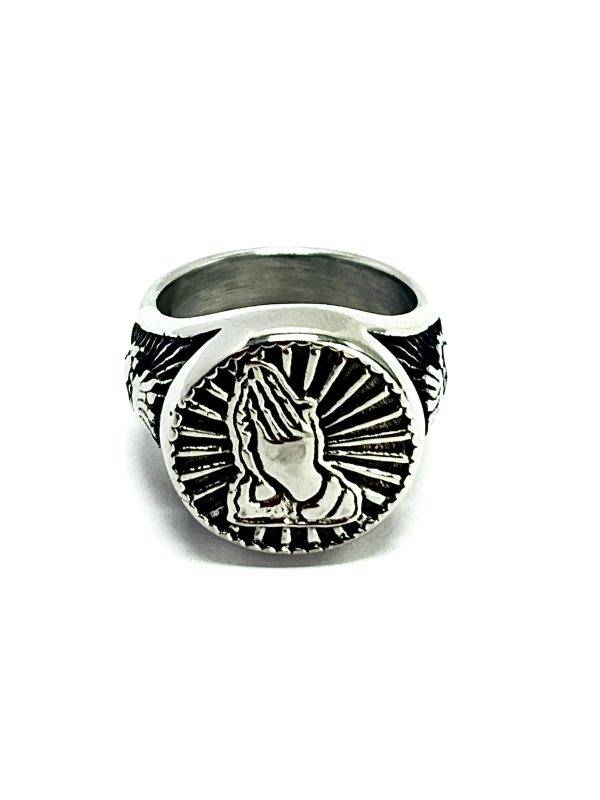 Anillo Modelo Manos Rezando Colección Religioso - Imagen 3