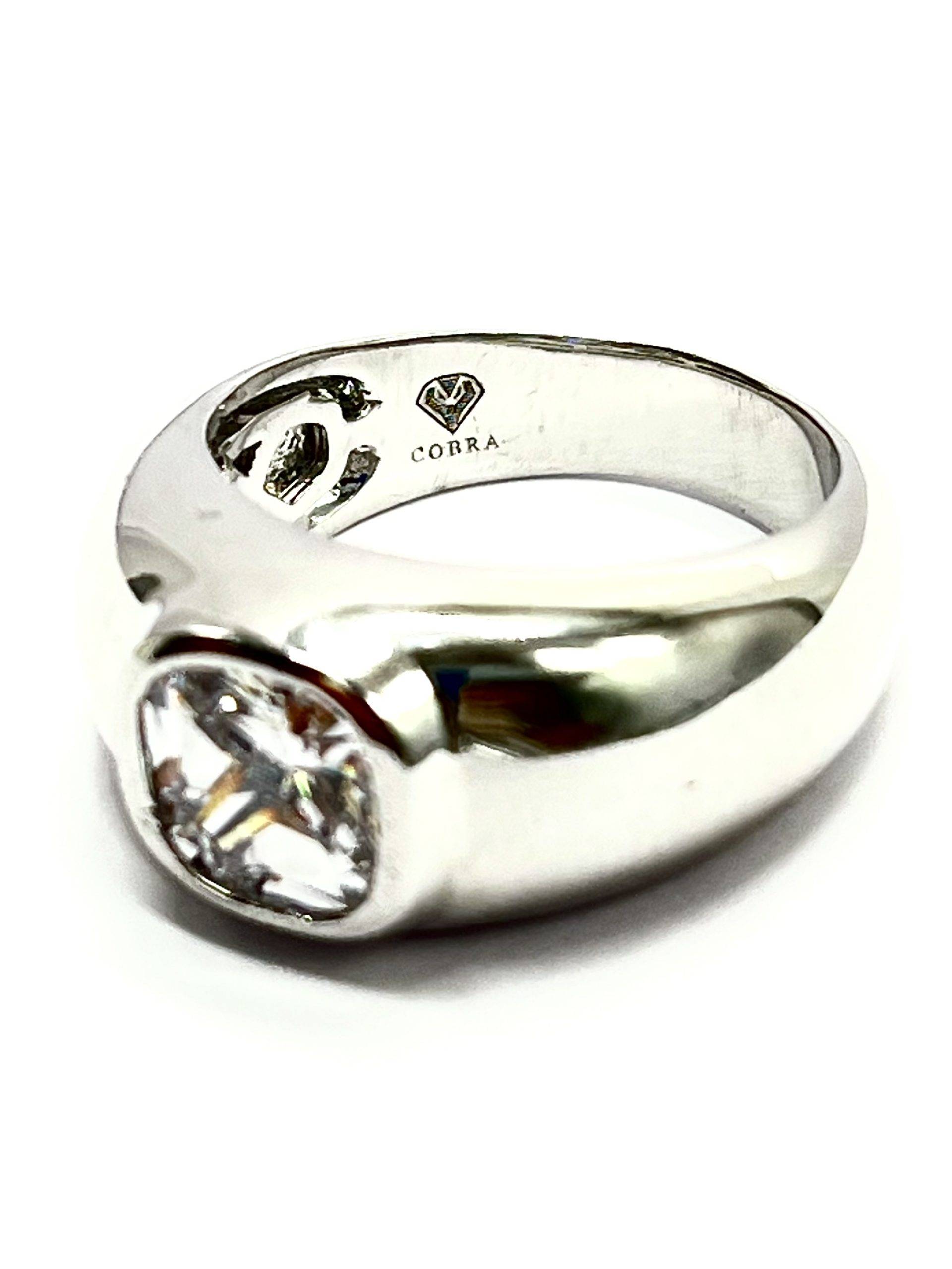 Anillo Solitario Ice Enchapado Con Zirconias - Imagen 4