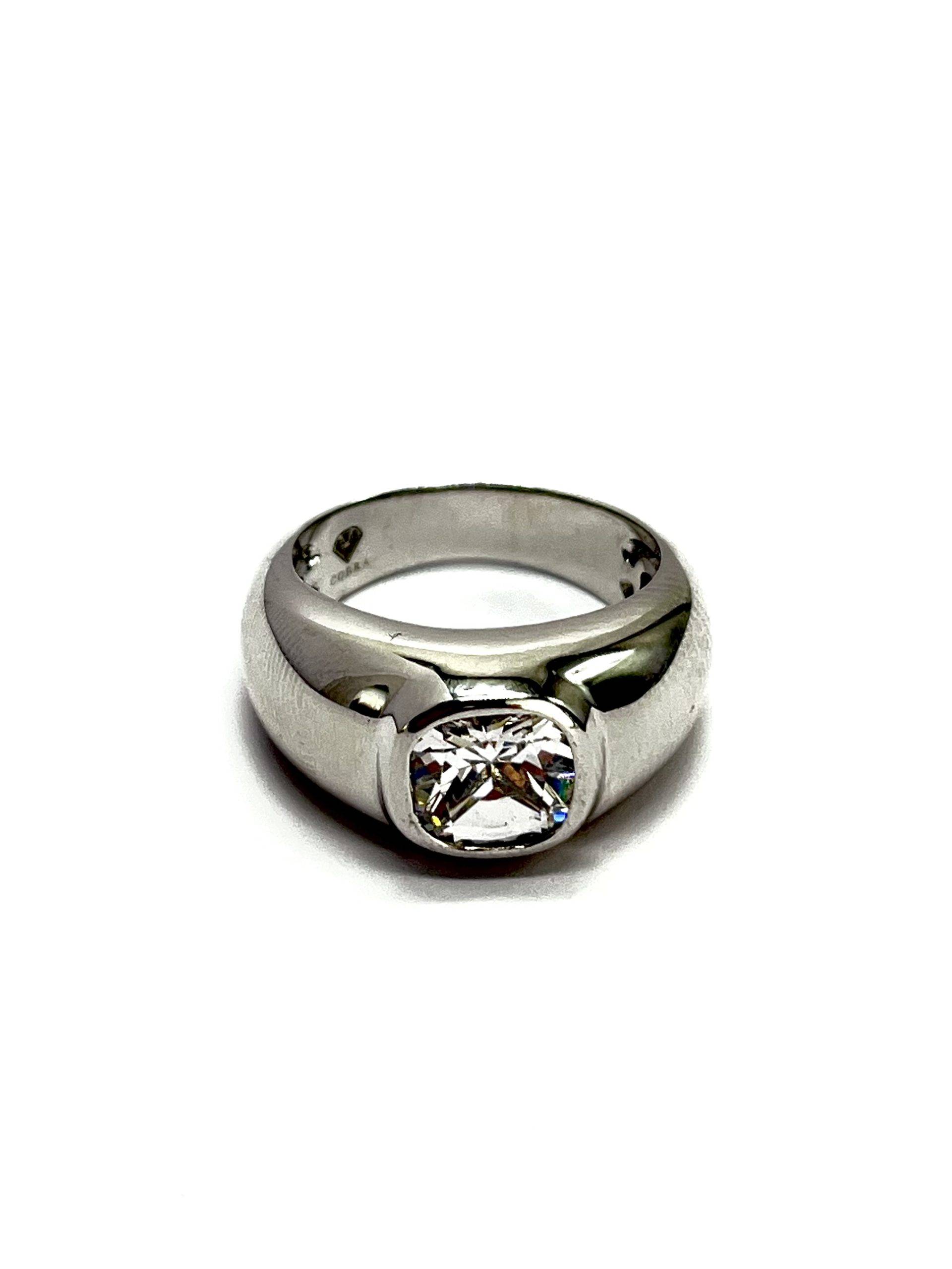 Anillo Solitario Ice Enchapado Con Zirconias - Imagen 5