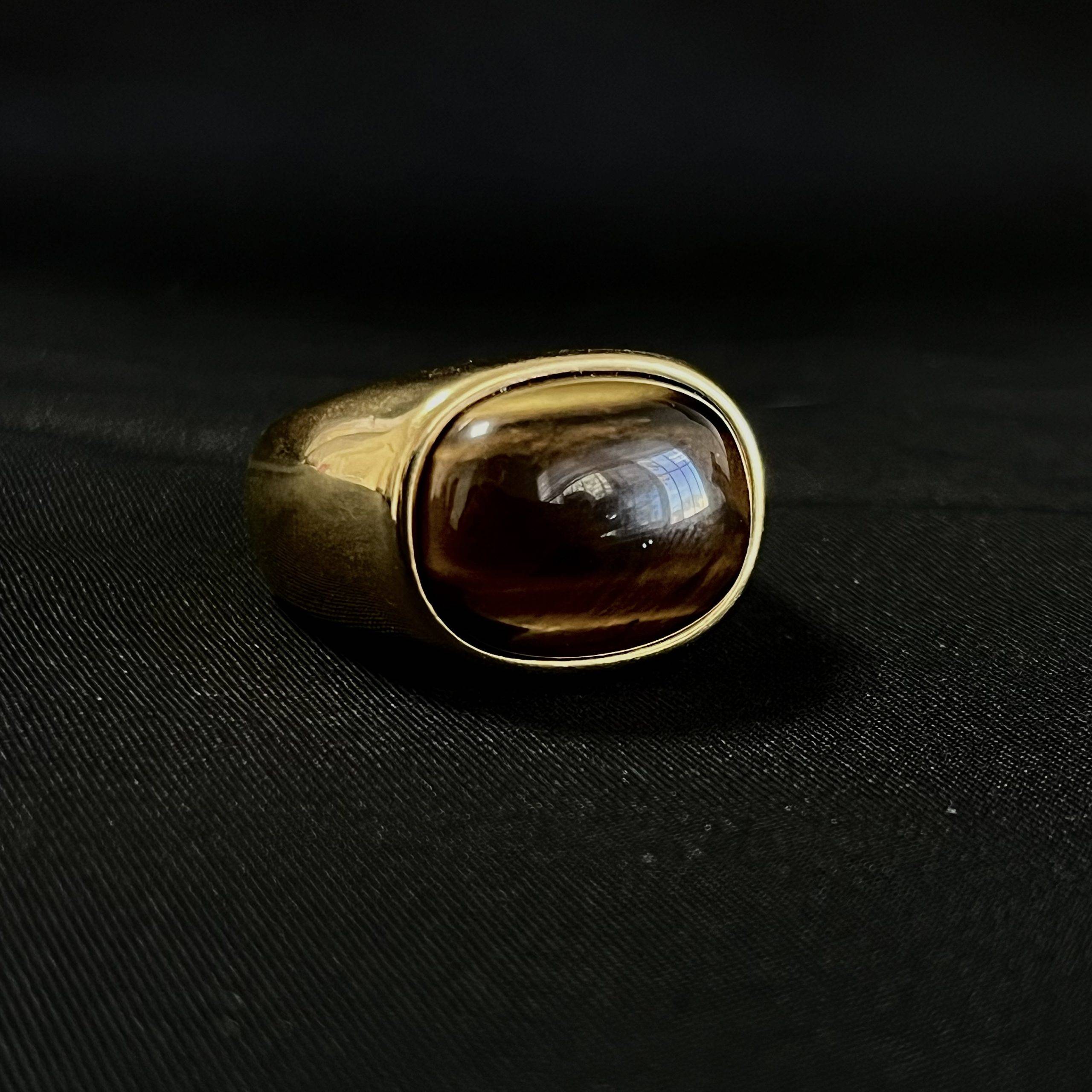 Anillo Modelo Clasic Piedra Ámbar