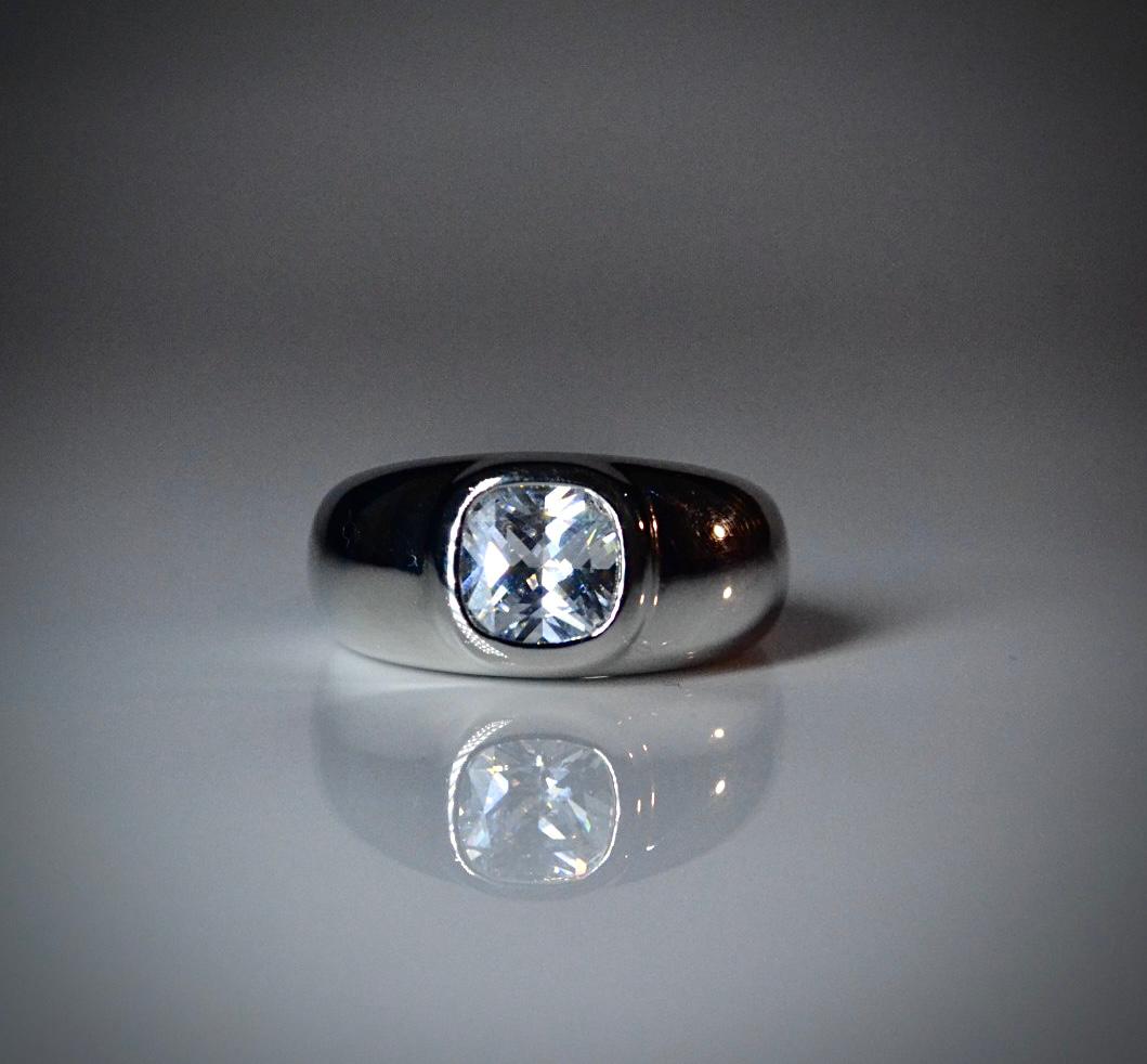 Anillo Solitario Ice Enchapado Con Zirconias