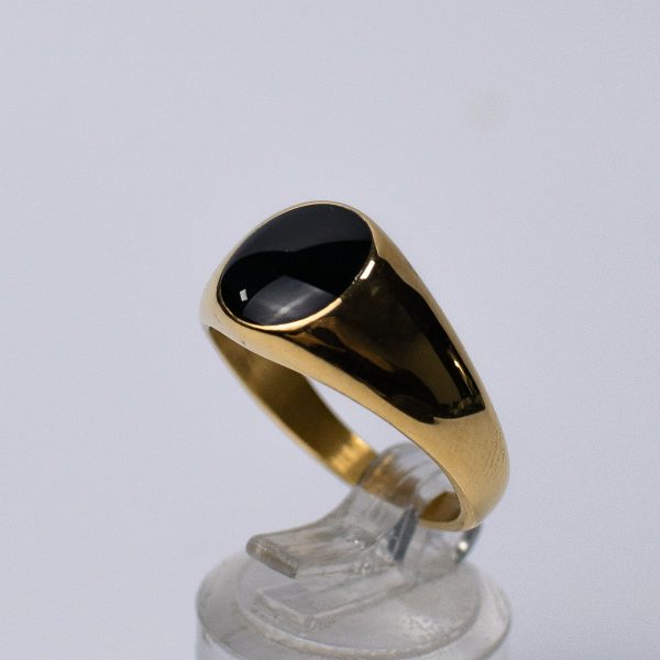 Anillo Modelo Chico Piedra Onix Gold - Imagen 3