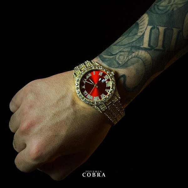 Reloj London Gold Red