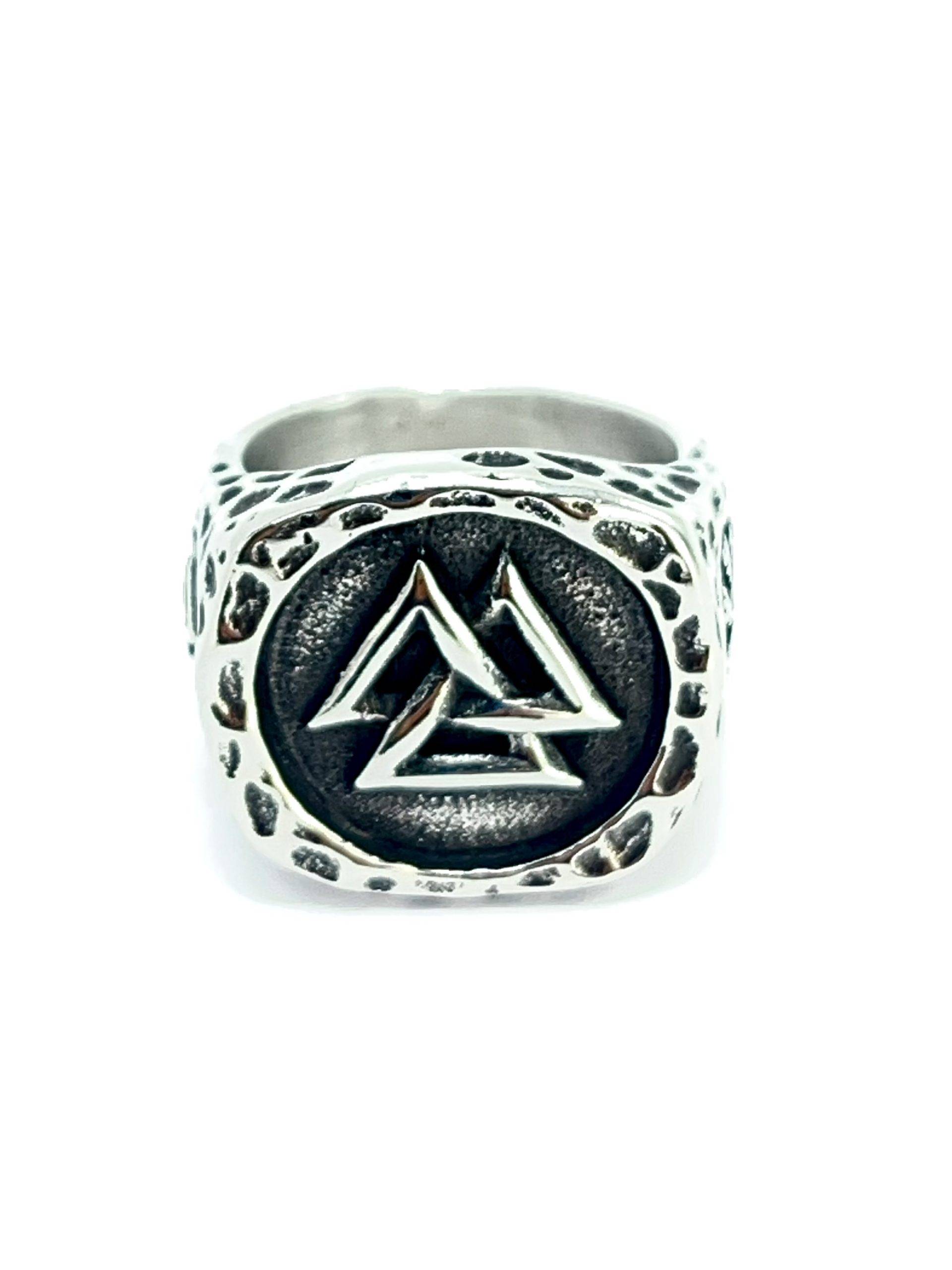 Anillo Clasic Modelo Triangular Nórdico Vikingo - Imagen 2
