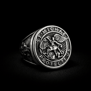 Anillo Angel en Acero Inoxidable Diseño Michael Protect II