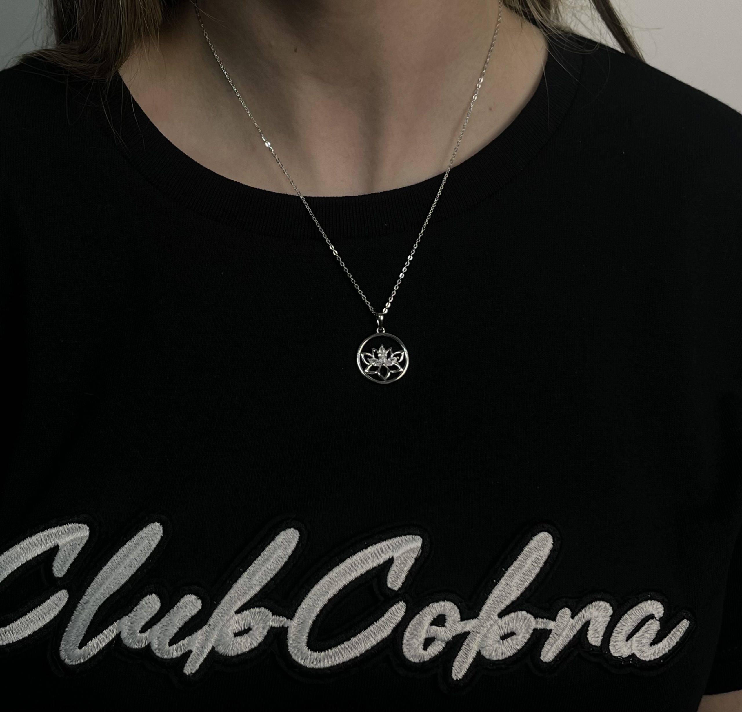 Colgante De Plata Flor De Loto - Imagen 2